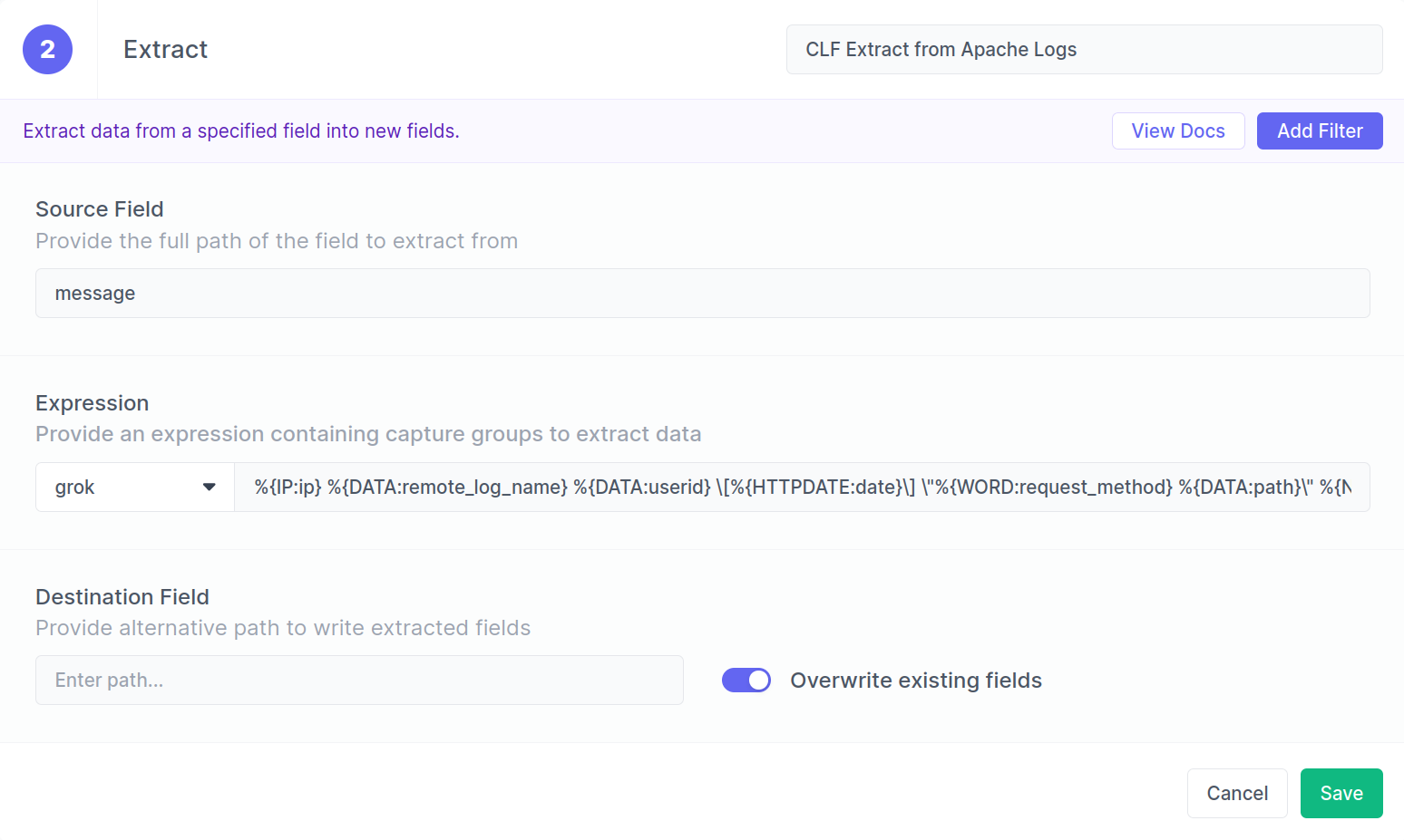 Extract Selector Example